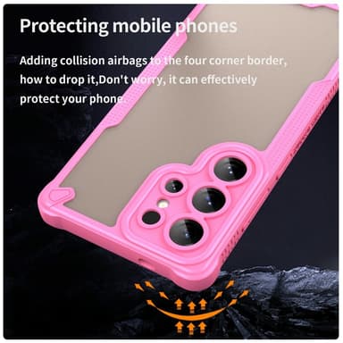 SKALO Samsung S25 Ultra Armor Hybrid Frosted Skal - Rosa