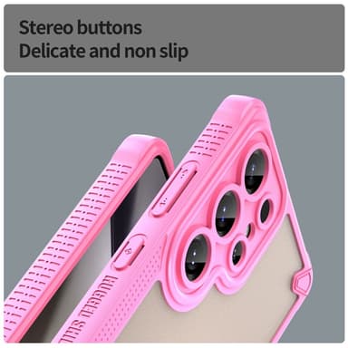 SKALO Samsung S25 Ultra Armor Hybrid Frosted Skal - Rosa