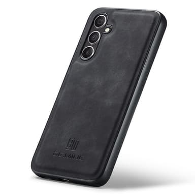 DG MING Samsung S25 Premium PU-Läder Hybrid Skal - Svart