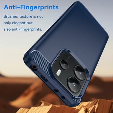 SKALO Xiaomi Redmi Note 14 4G Armor Carbon Skal - Blå