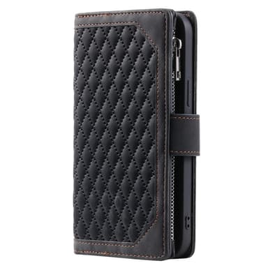 SKALO Xiaomi Redmi Note 14 5G Style 005 Big Wallet Quiltat Plånboksfodral - Svart