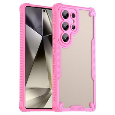 SKALO Samsung S25 Ultra Armor Hybrid Frosted Skal - Rosa