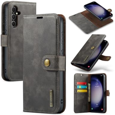 DG MING Samsung S25 2-i-1 Magnet Plånboksfodral - Grå