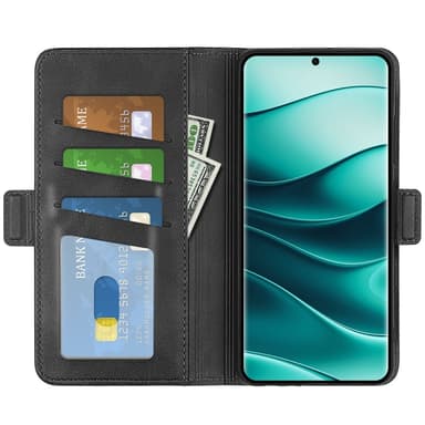 SKALO Xiaomi Redmi Note 14 Pro+ 5G Premium ID Plånboksfodral - Svart
