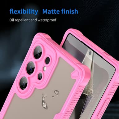SKALO Samsung S25 Ultra Armor Hybrid Frosted Skal - Rosa