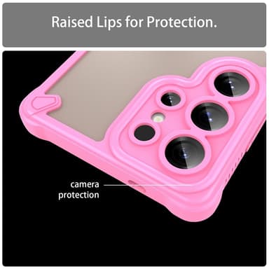 SKALO Samsung S25 Ultra Armor Hybrid Frosted Skal - Rosa
