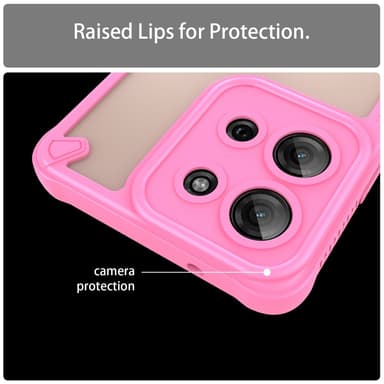 SKALO Motorola Moto G75 5G Armor Hybrid Frosted Skal - Rosa