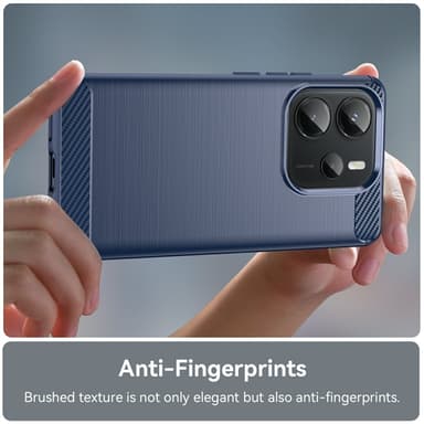 SKALO Xiaomi Redmi Note 14 4G Armor Carbon Skal - Blå