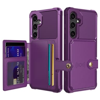 SKALO Samsung S25+ Stötåligt Skal med Plånbok - Lila