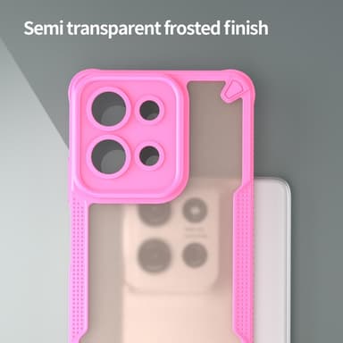 SKALO Motorola Moto G75 5G Armor Hybrid Frosted Skal - Rosa
