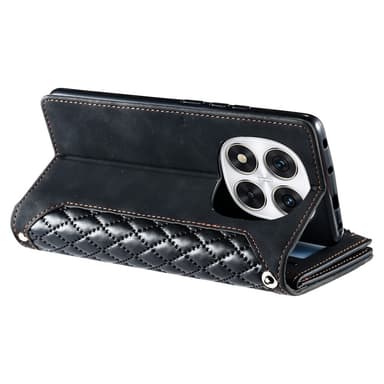 SKALO Xiaomi Redmi Note 14 Pro 5G Style 005 Big Wallet Quiltat Plånboksfodral - Svart