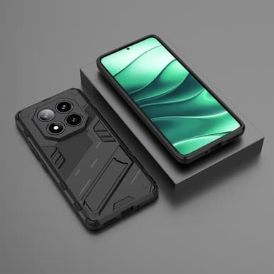 SKALO Xiaomi Redmi Note 14 Pro 5G Armor Hybrid Punk Skal - Svart