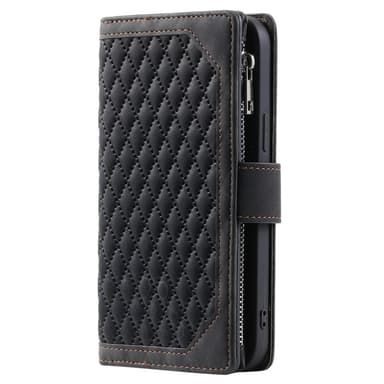 SKALO Xiaomi Redmi Note 14 Pro 5G Style 005 Big Wallet Quiltat Plånboksfodral - Svart