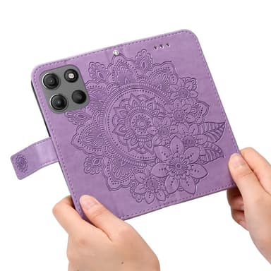 SKALO Motorola Moto G15 4G Mandala Plånboksfodral - Lila