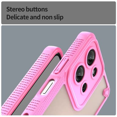 SKALO Motorola Moto G75 5G Armor Hybrid Frosted Skal - Rosa