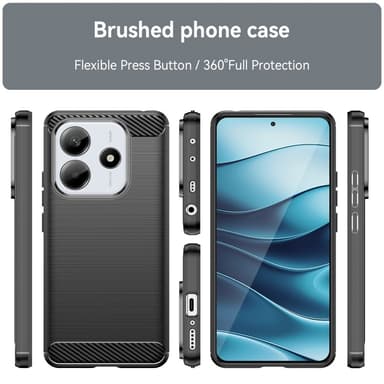 SKALO Xiaomi Redmi Note 14 5G Armor Carbon Skal - Svart