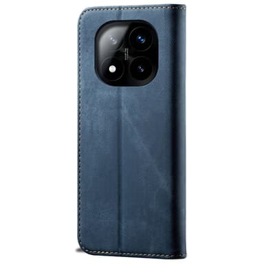 SKALO Xiaomi Redmi Note 14 Pro 5G Jeans Plånboksfodral - Blå