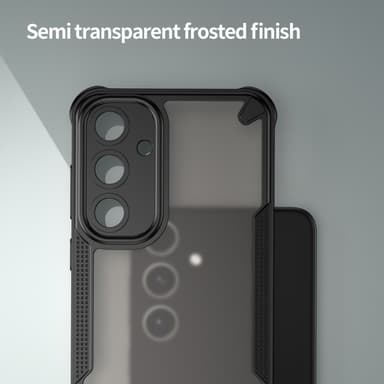 SKALO Samsung S25+ Armor Hybrid Frosted Skal - Svart
