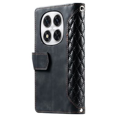 SKALO Xiaomi Redmi Note 14 Pro 5G Style 005 Big Wallet Quiltat Plånboksfodral - Svart