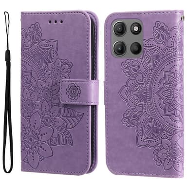 SKALO Motorola Moto G15 4G Mandala Plånboksfodral - Lila