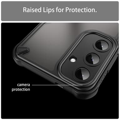 SKALO Samsung S25+ Armor Hybrid Frosted Skal - Svart