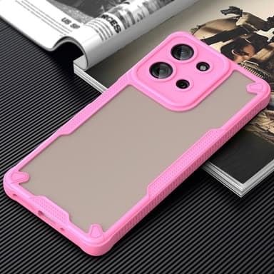 SKALO Motorola Moto G75 5G Armor Hybrid Frosted Skal - Rosa