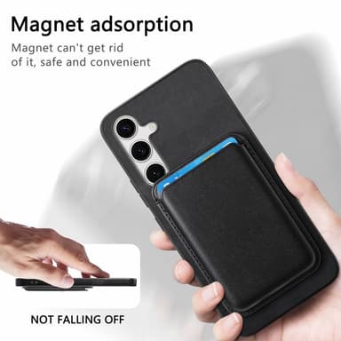 SKALO Samsung S25 2-i-1 PU-Läder Skal+Korthållare - Svart