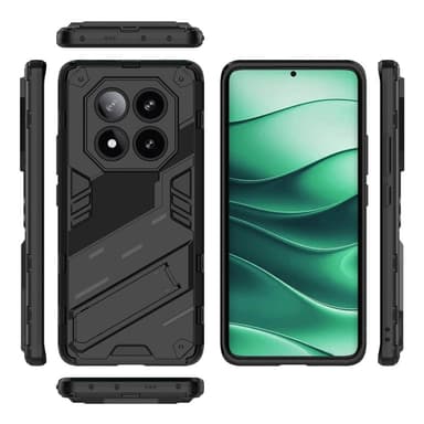 SKALO Xiaomi Redmi Note 14 Pro 5G Armor Hybrid Punk Skal - Svart