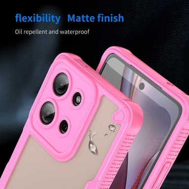 SKALO Motorola Moto G75 5G Armor Hybrid Frosted Skal - Rosa