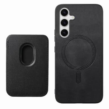 SKALO Samsung S25 2-i-1 PU-Läder Skal+Korthållare - Svart