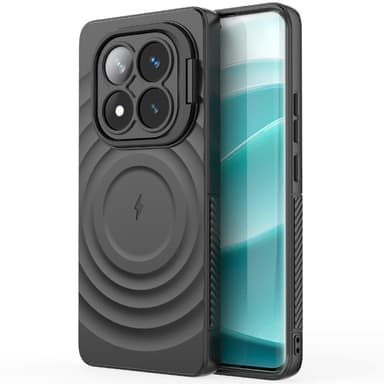SKALO Xiaomi Redmi Note 14 Pro 5G Ripple Texture Skal - Svart