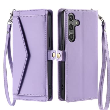 SKALO Samsung S25 PU-Läder Envelope Plånboksfodral - Lila