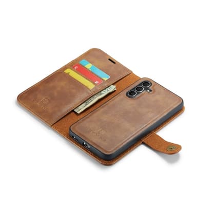 DG MING Samsung S25 2-i-1 Magnet Plånboksfodral - Brun
