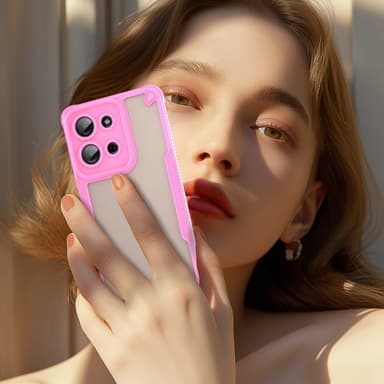 SKALO Motorola Moto G75 5G Armor Hybrid Frosted Skal - Rosa