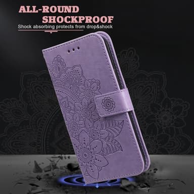 SKALO Motorola Moto G15 4G Mandala Plånboksfodral - Lila