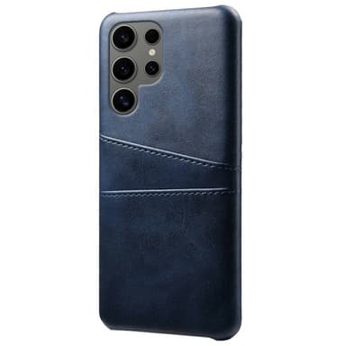SKALO Samsung S25 Ultra PU-Läder Korthållare Skal - Blå