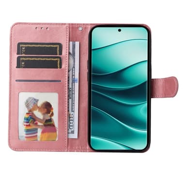 SKALO Xiaomi Redmi Note 14 Pro 5G PU-läder Plånboksfodral - Rosa