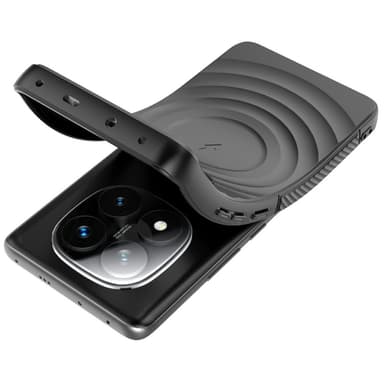 SKALO Xiaomi Redmi Note 14 Pro 5G Ripple Texture Skal - Svart