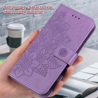 SKALO Motorola Moto G15 4G Mandala Plånboksfodral - Lila