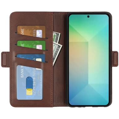 SKALO Samsung S25 Premium ID Plånboksfodral - Brun