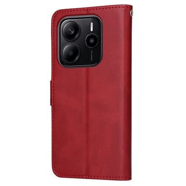 SKALO Xiaomi Redmi Note 14 4G PU-läder Plånboksfodral - Röd