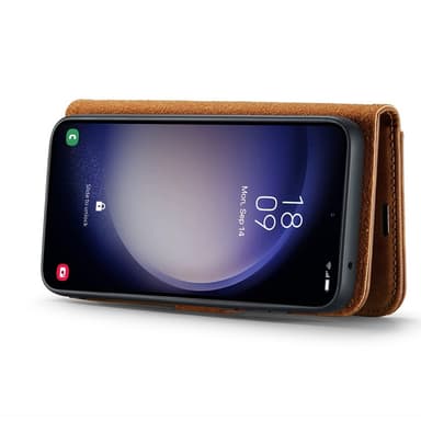 DG MING Samsung S25 2-i-1 Magnet Plånboksfodral - Brun