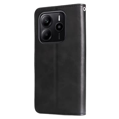 SKALO Xiaomi Redmi Note 14 4G Klassisk Dragkedja Plånboksfodral - Svart