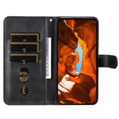 SKALO Xiaomi Redmi Note 14 4G Klassisk Dragkedja Plånboksfodral - Svart