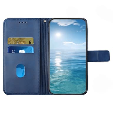 SKALO Xiaomi Redmi Note 14 5G PU-Läder Plånboksfodral - Blå