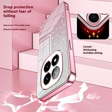 SKALO Xiaomi Redmi Note 14 Pro+ 5G Electroplating Glitter Skal - Guld