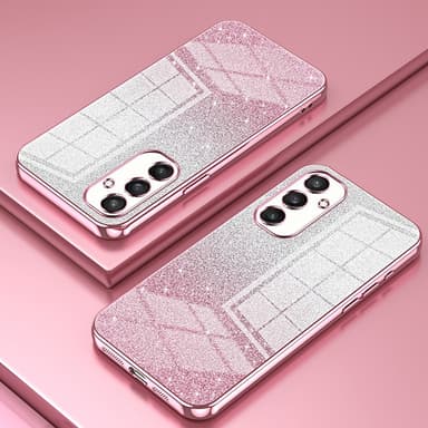 SKALO Samsung S25 Electroplating Glitter Skal - Rosa