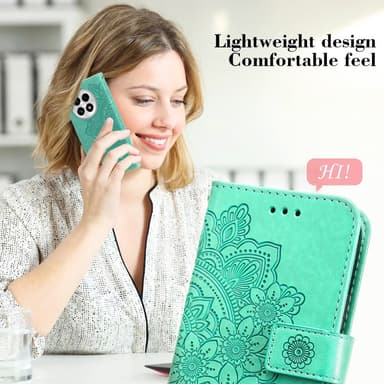 SKALO OnePlus 13 Mandala Plånboksfodral - Turkos
