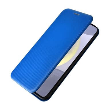SKALO Samsung S25 Carbon Fiber Plånboksfodral - Blå