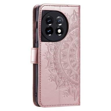 SKALO OnePlus 13R Mandala Plånboksfodral - Roséguld